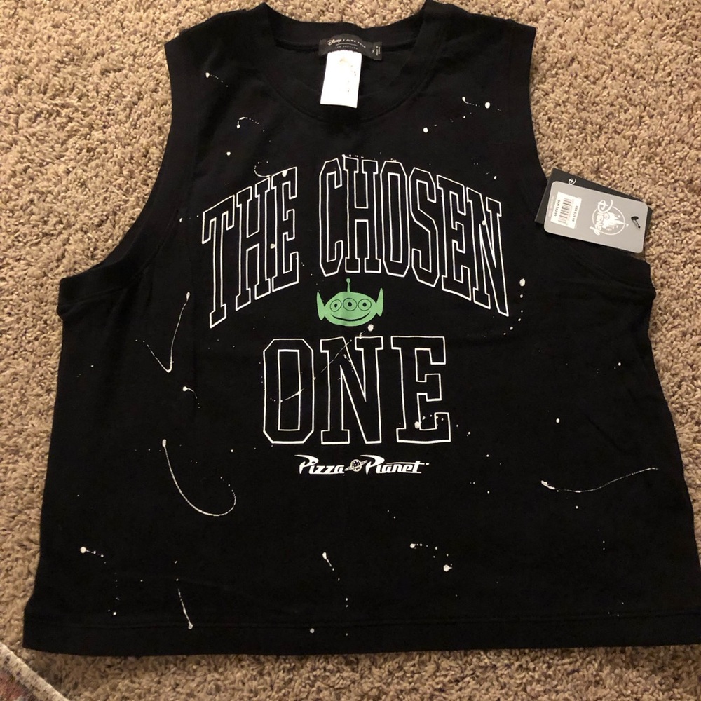 Disney Black and White Muscle Tee with Boxy Style